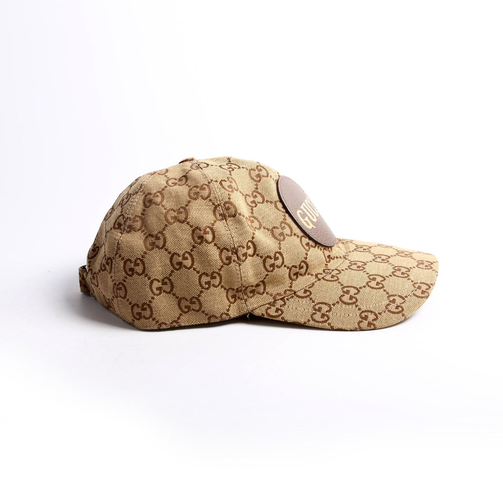 Gucci 576253 GG Canvas Baseball Cap Size Large Tan