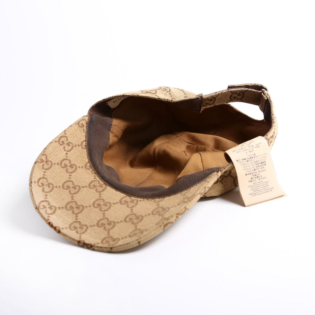 Gucci 576253 GG Canvas Baseball Cap Size Large Tan