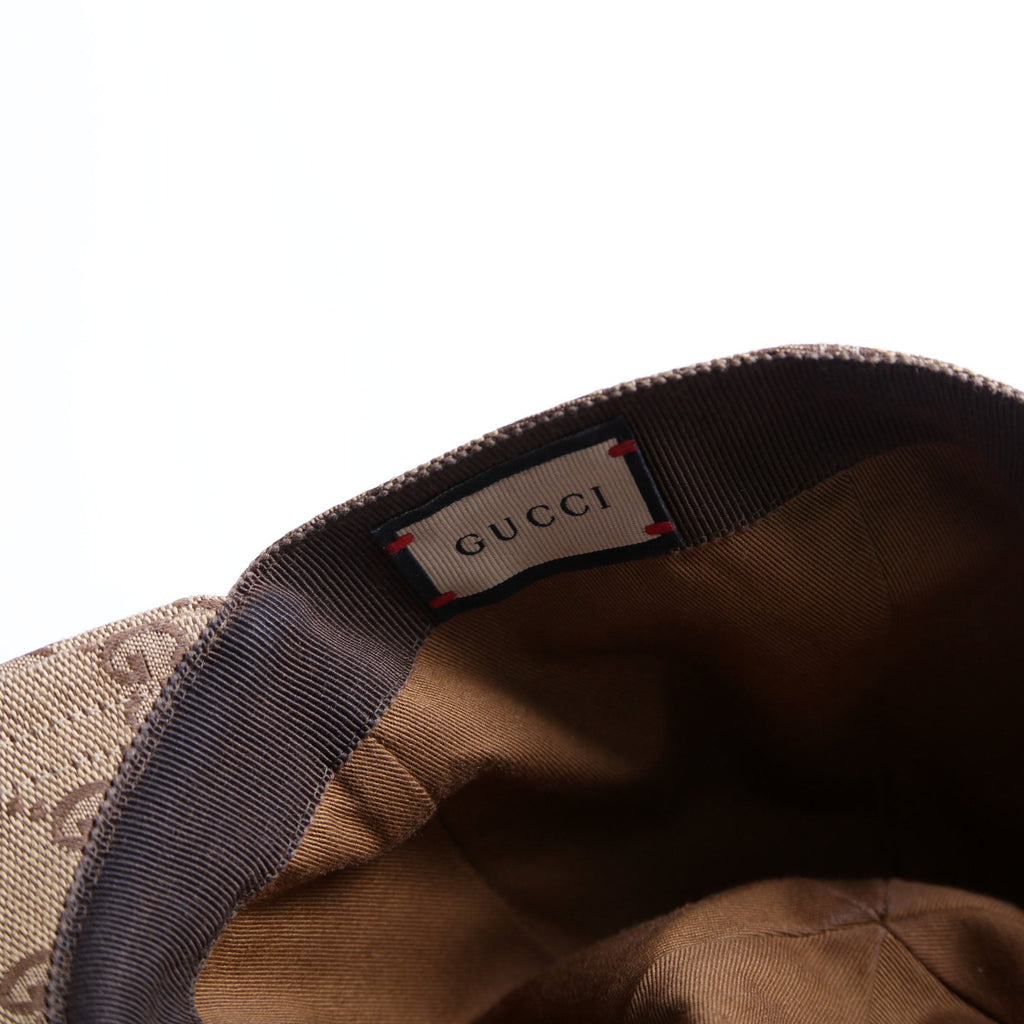 Gucci 576253 GG Canvas Baseball Cap Size Large Tan
