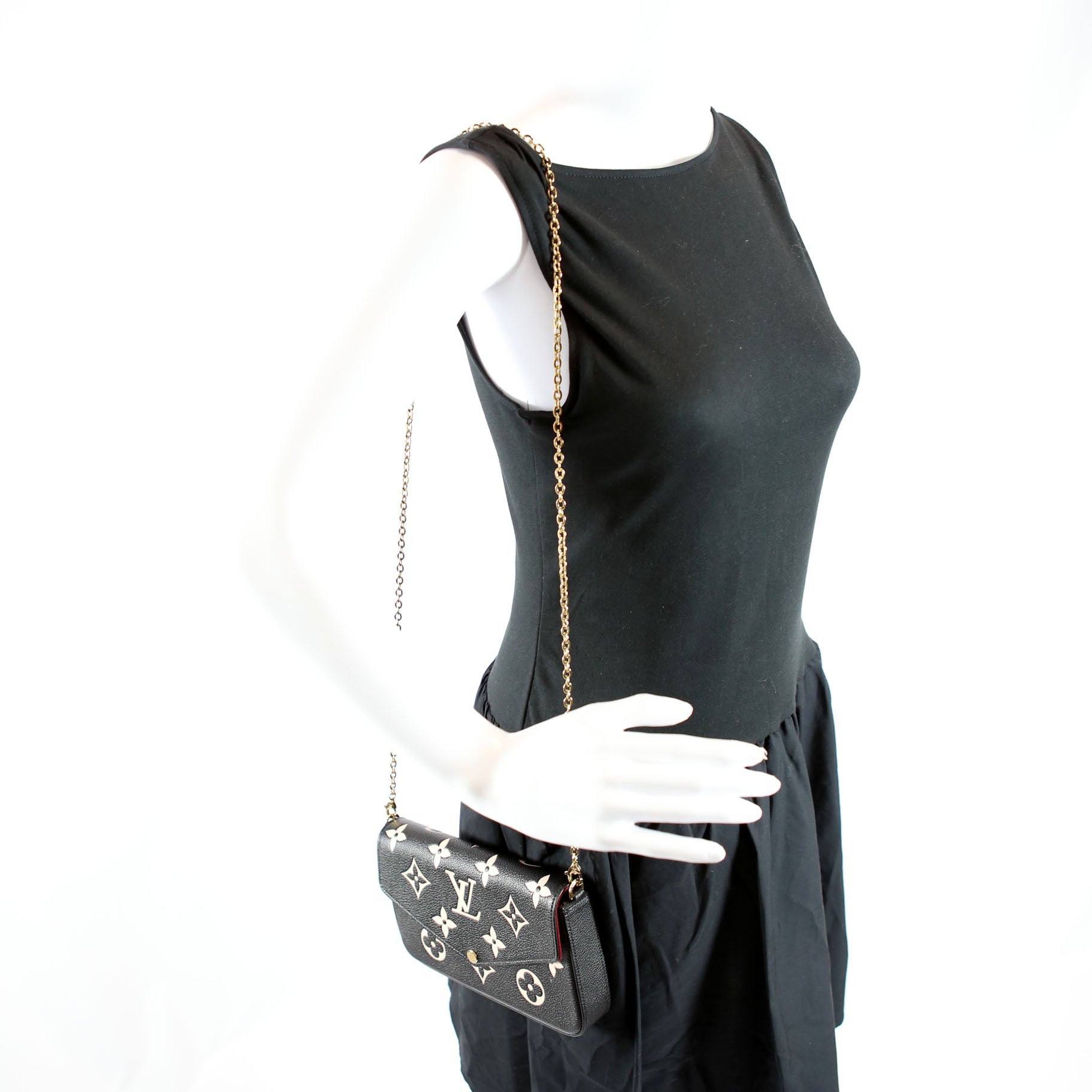 Louis Vuitton Pochette Felicie Bicolor Empreinte Black