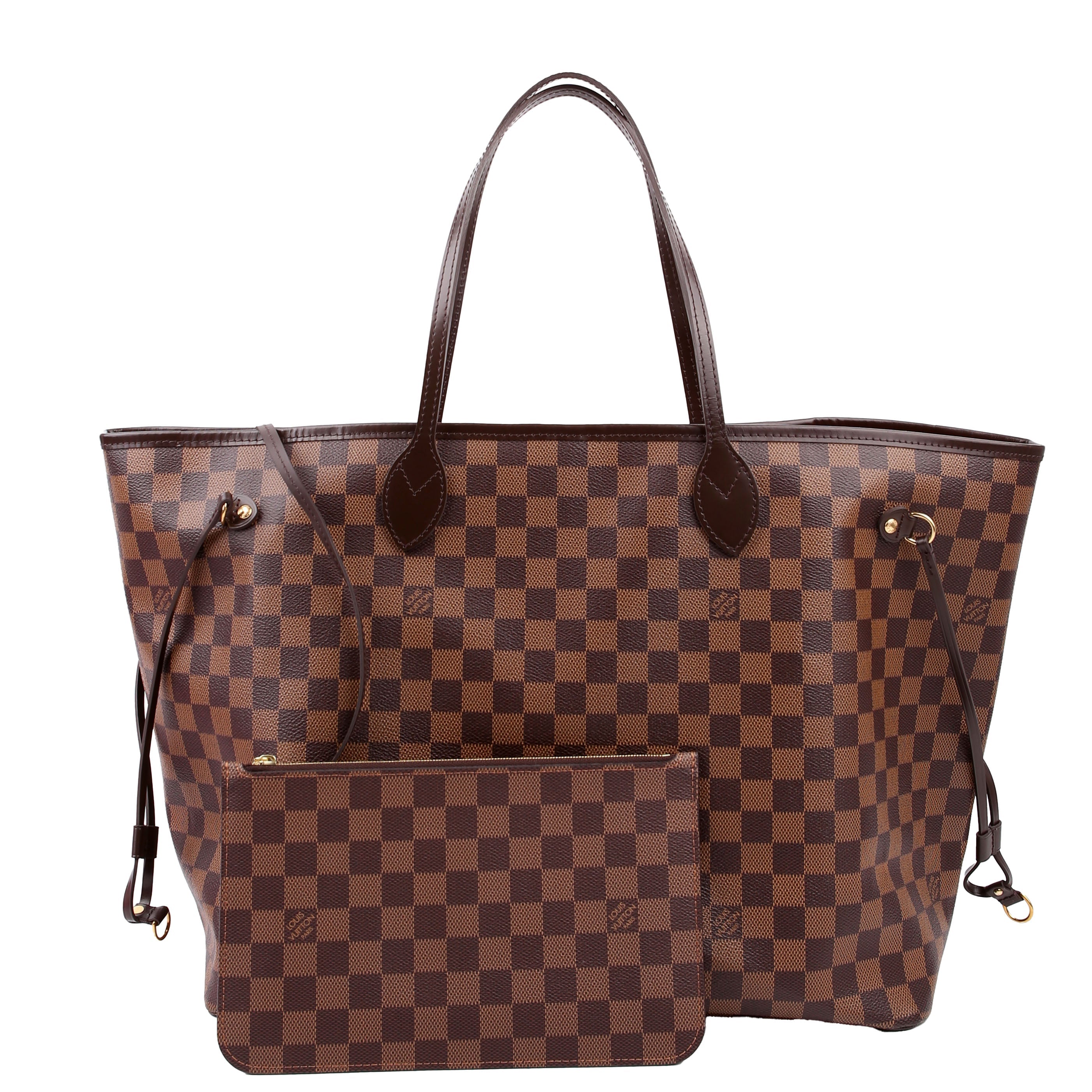 Louis Vuitton Neverfull GM With Wallet Damier Ebene Red