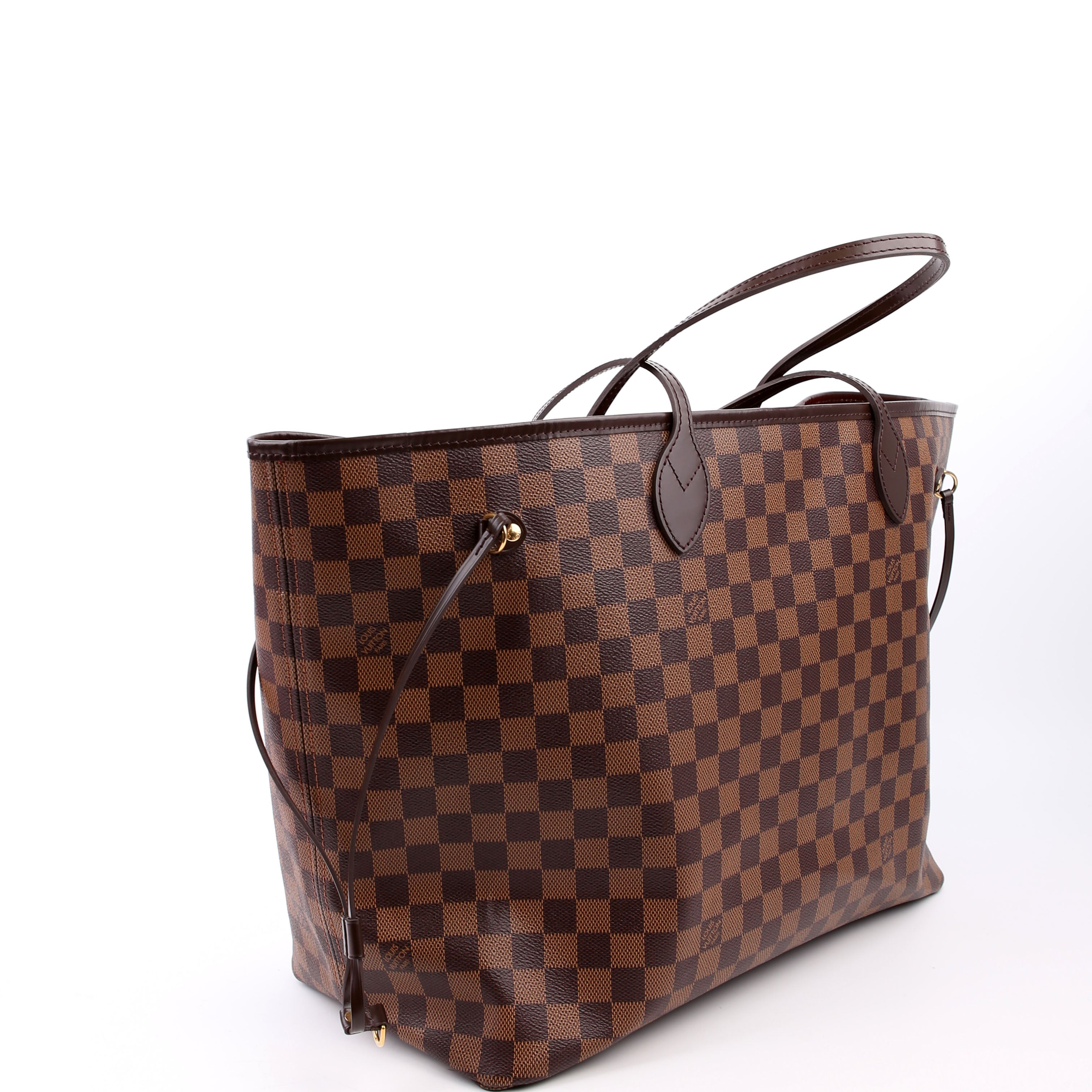 Louis Vuitton Neverfull GM With Wallet Damier Ebene Red
