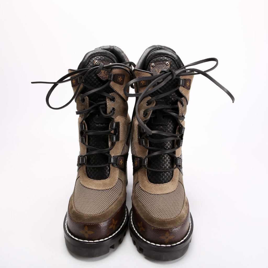 Louis Vuitton Star Trail Ankle Boots Size 38.5 Brown/Black