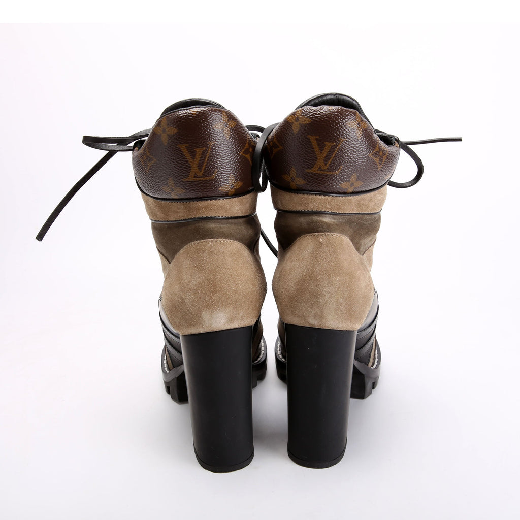 Louis Vuitton Star Trail Ankle Boots Size 38.5 Brown/Black