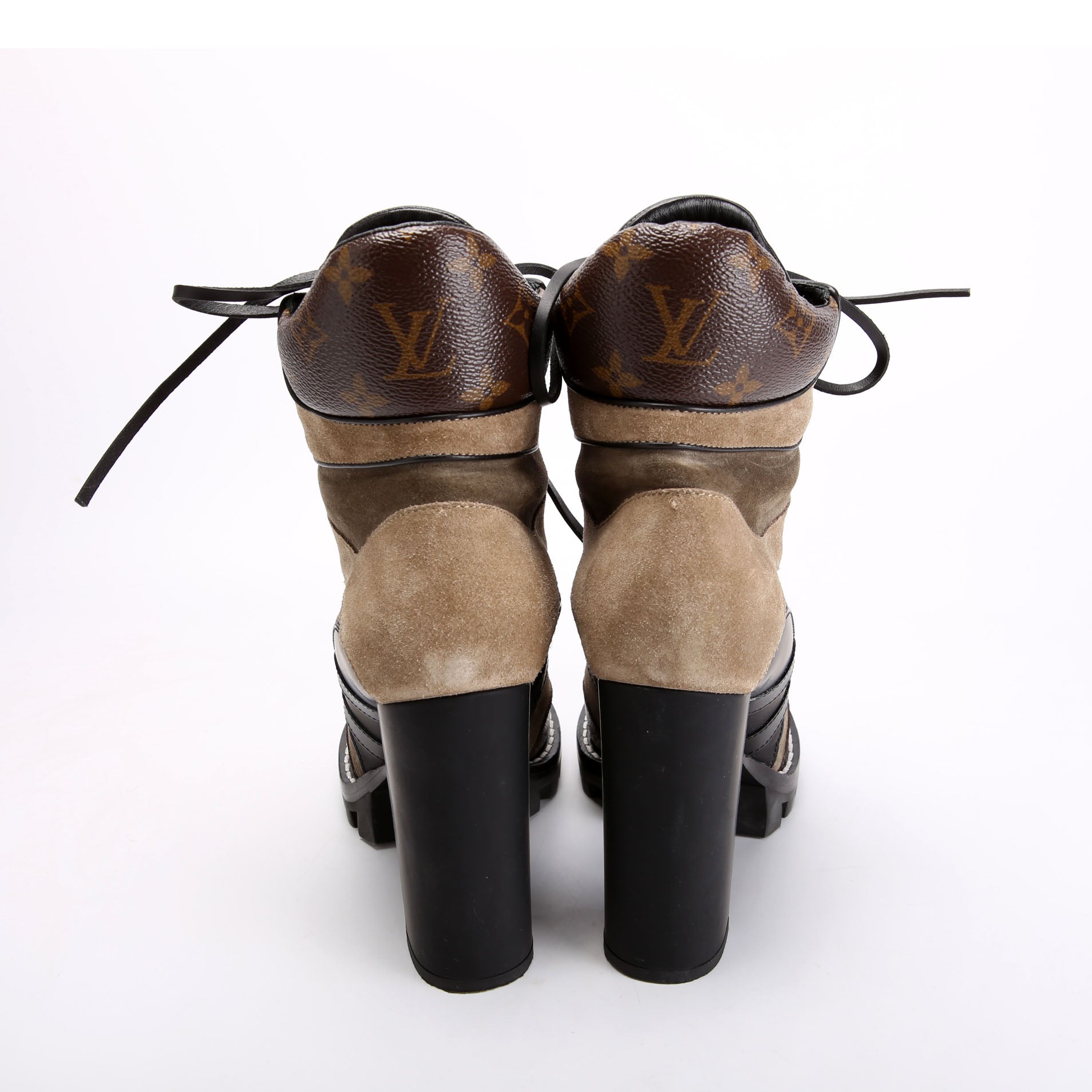 Louis Vuitton Star Trail Ankle Boots Size 38.5 Brown/Black