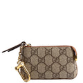 Gucci 447964 GG Supreme Key Case Brown
