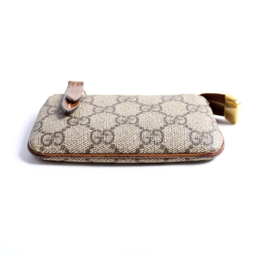 Gucci 447964 GG Supreme Key Case Brown