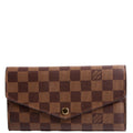 Louis Vuitton Sarah Wallet Damier Ebene Newer Pink