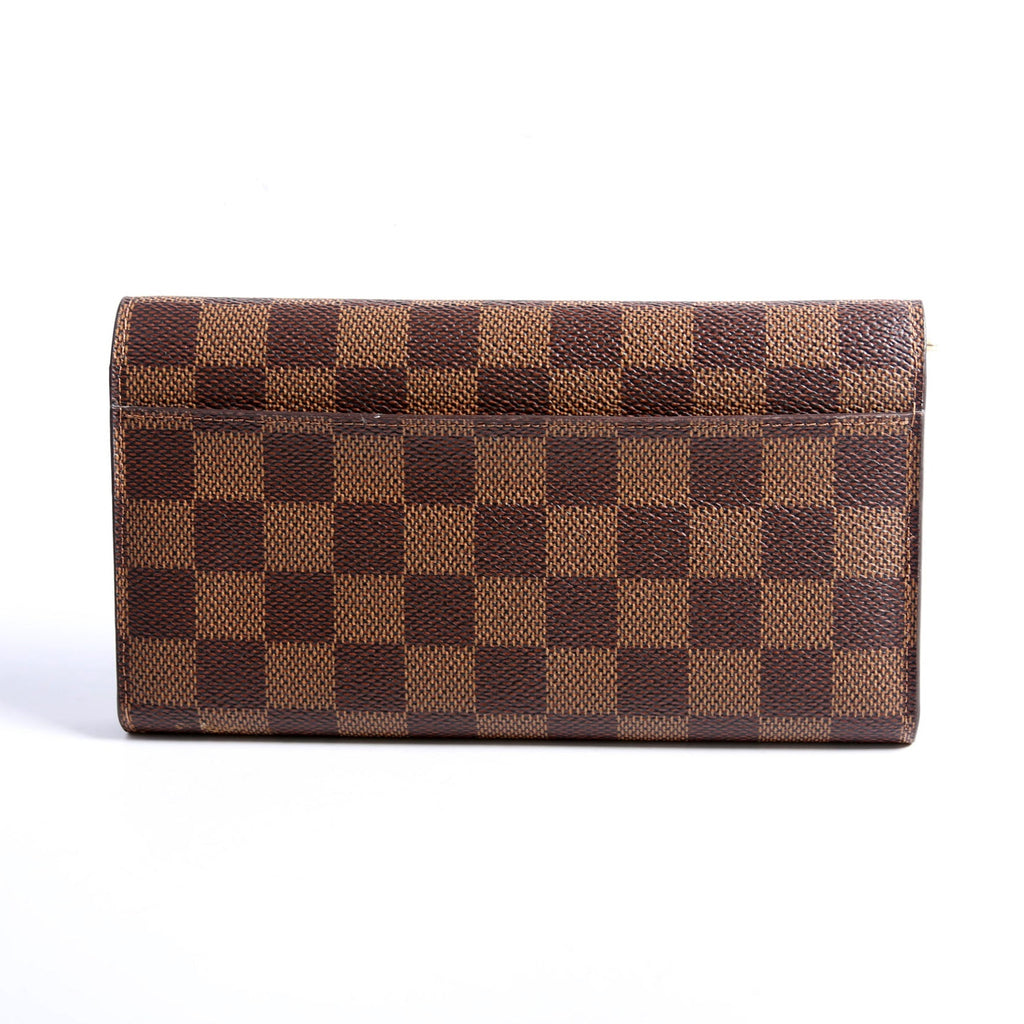 Louis Vuitton Sarah Wallet Damier Ebene Newer Pink