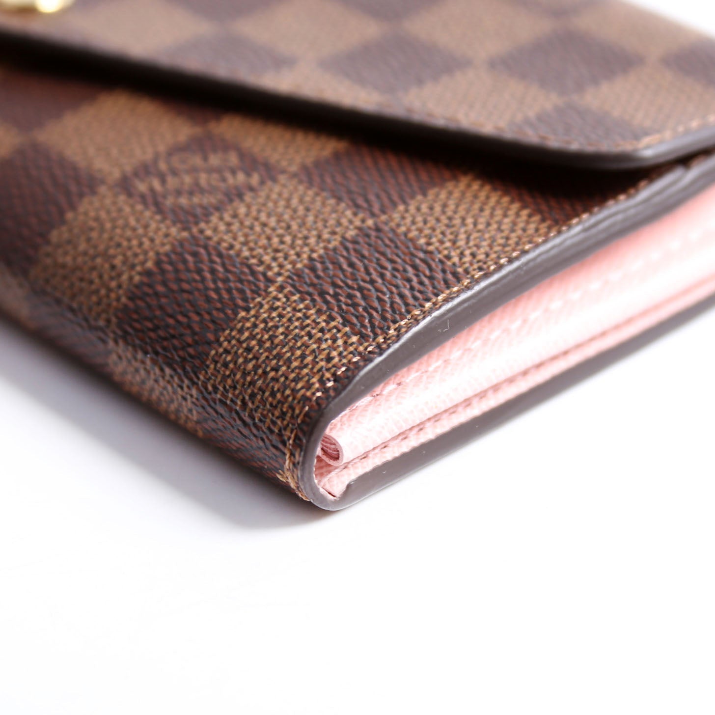 Louis Vuitton Sarah Wallet Damier Ebene Newer Pink