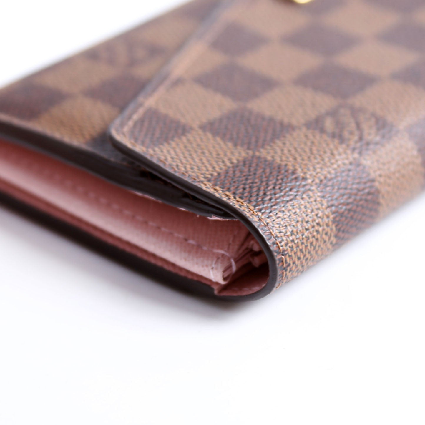 Louis Vuitton Sarah Wallet Damier Ebene Newer Pink