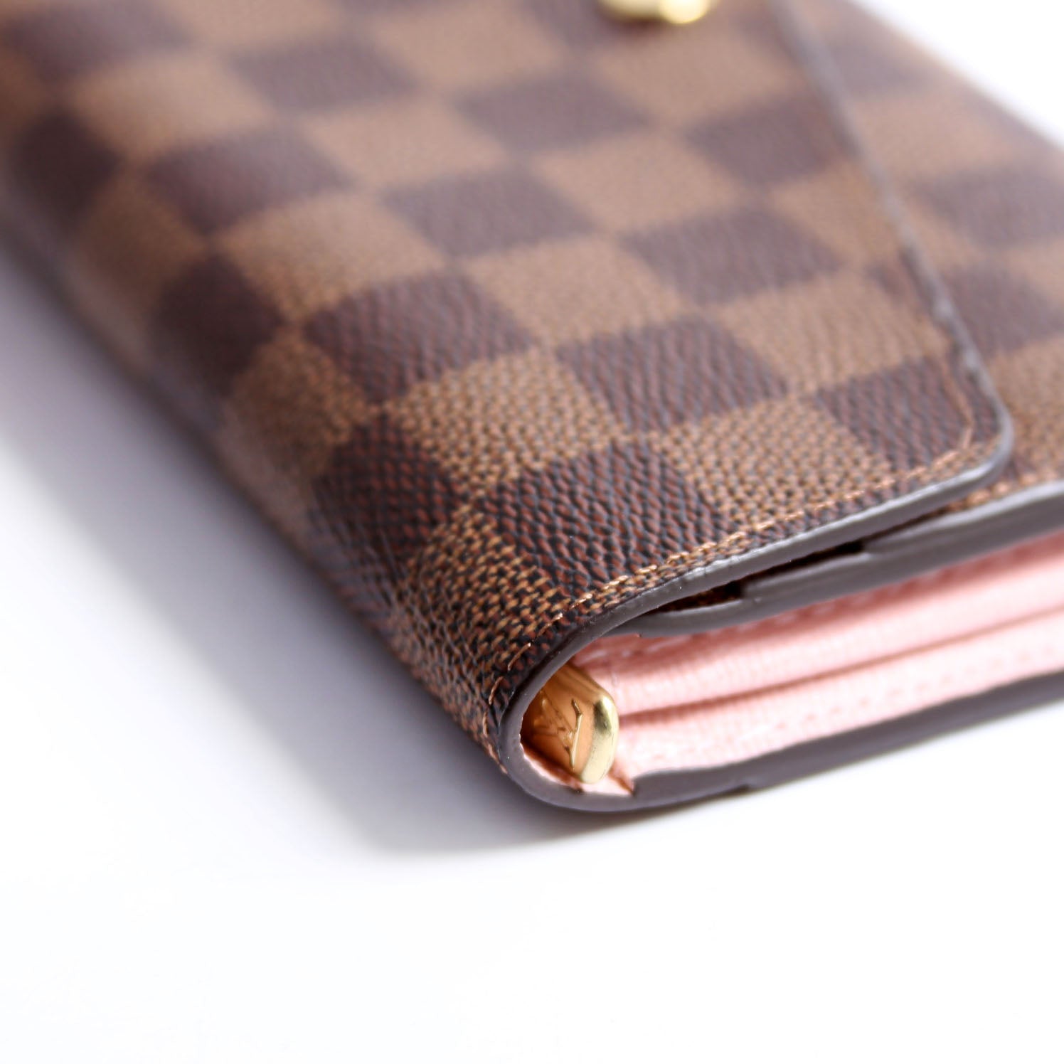 Louis Vuitton Sarah Wallet Damier Ebene Newer Pink