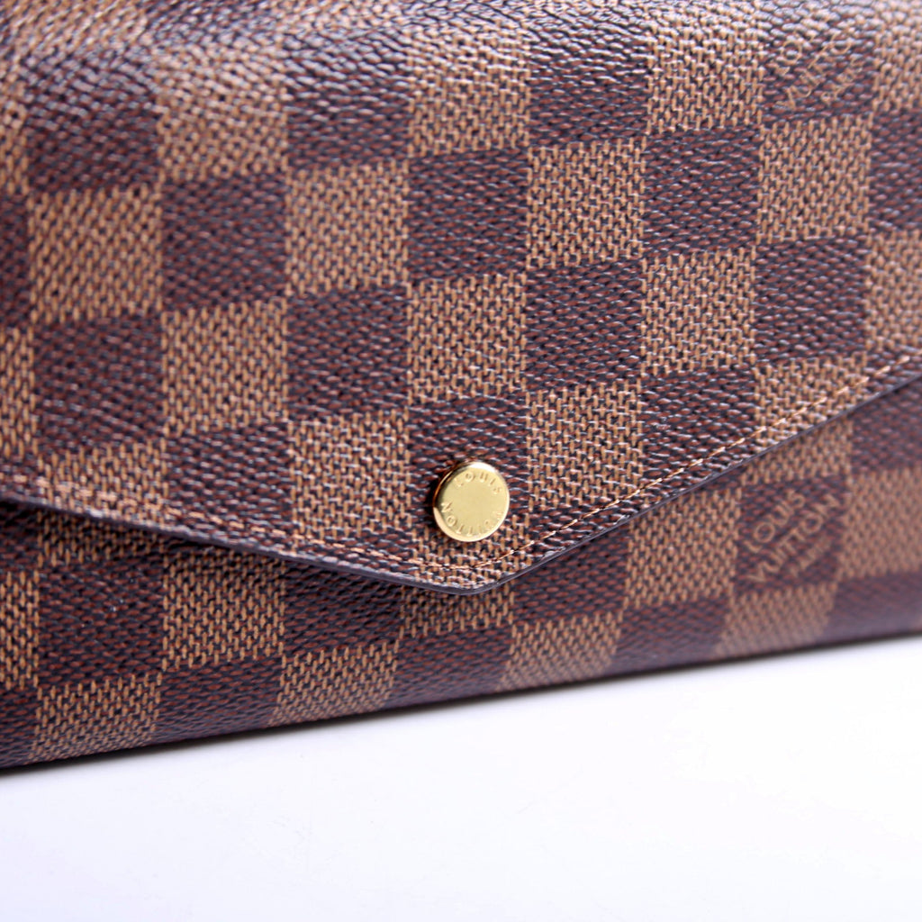 Louis Vuitton Sarah Wallet Damier Ebene Newer Pink