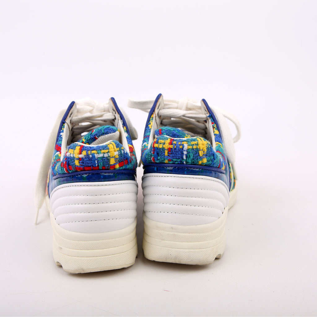 Chanel CC Tweed Sneakers Size 35