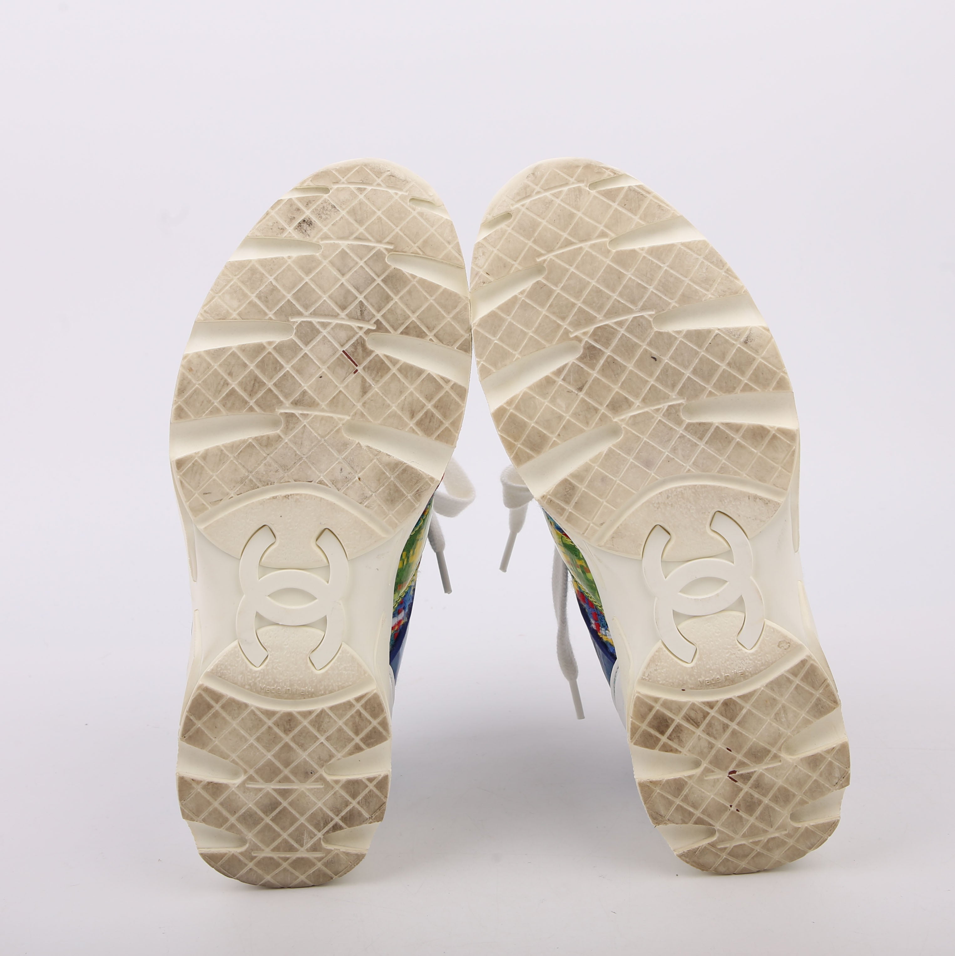 Chanel CC Tweed Sneakers Size 35
