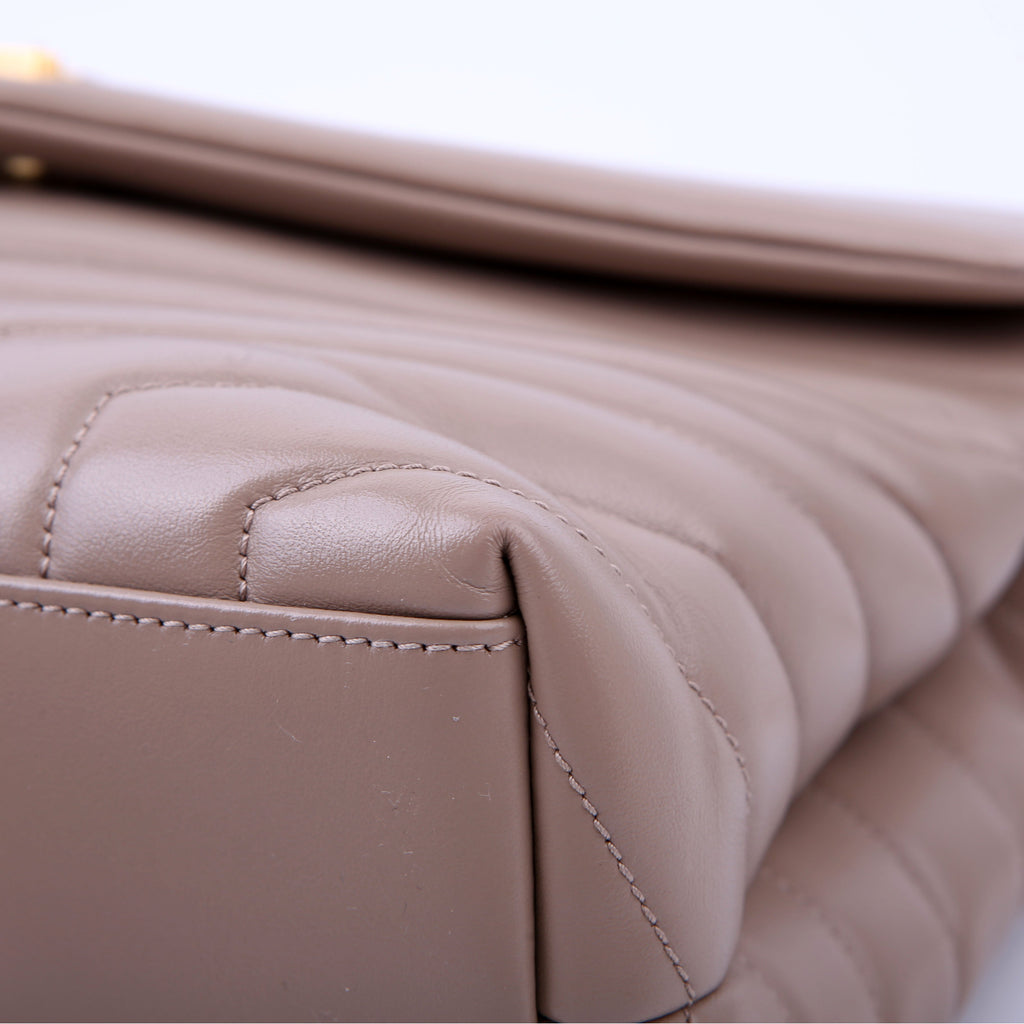 Saint Laurent Loulou Medium Quilted 574946 Beige