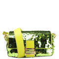Fendi Sex And The City Sequin Paillettes Baguette Green