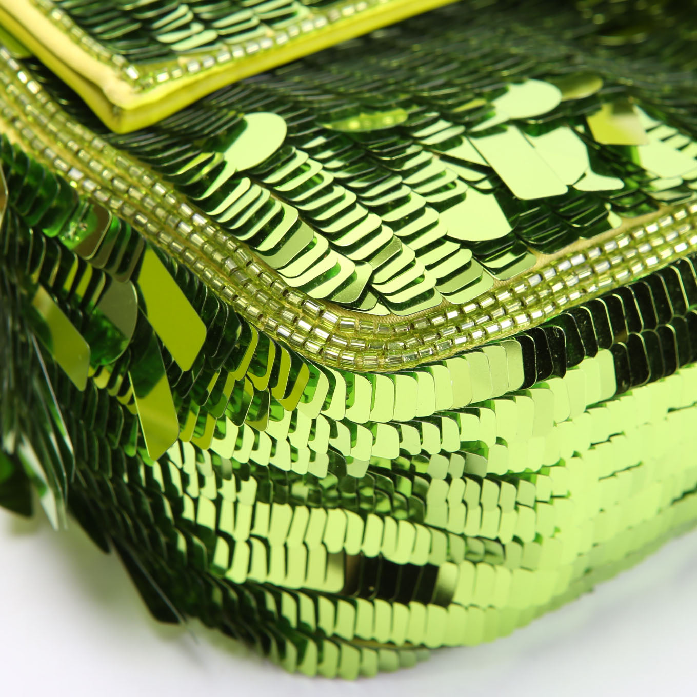 Fendi Sex And The City Sequin Paillettes Baguette Green