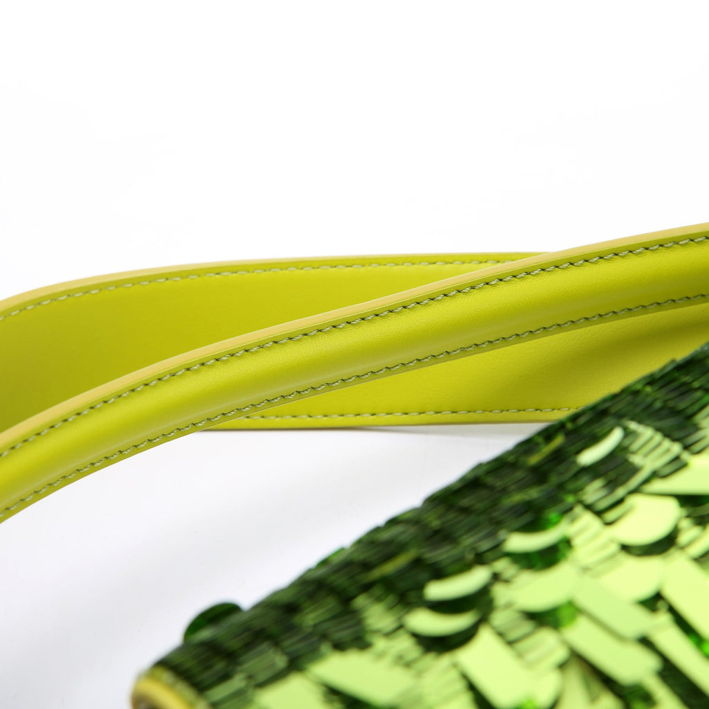 Fendi Sex And The City Sequin Paillettes Baguette Green
