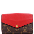 Louis Vuitton Pallas Wallet Compact Monogram Red