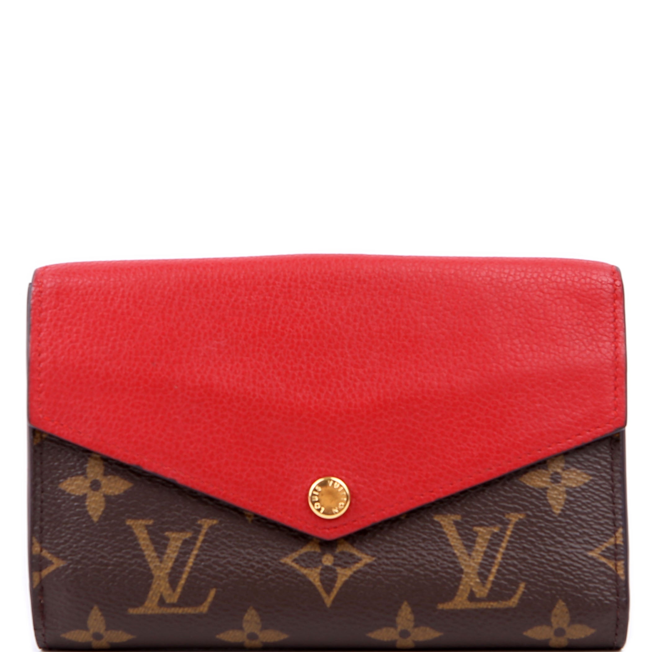 Louis Vuitton Pallas Wallet Compact Monogram Red