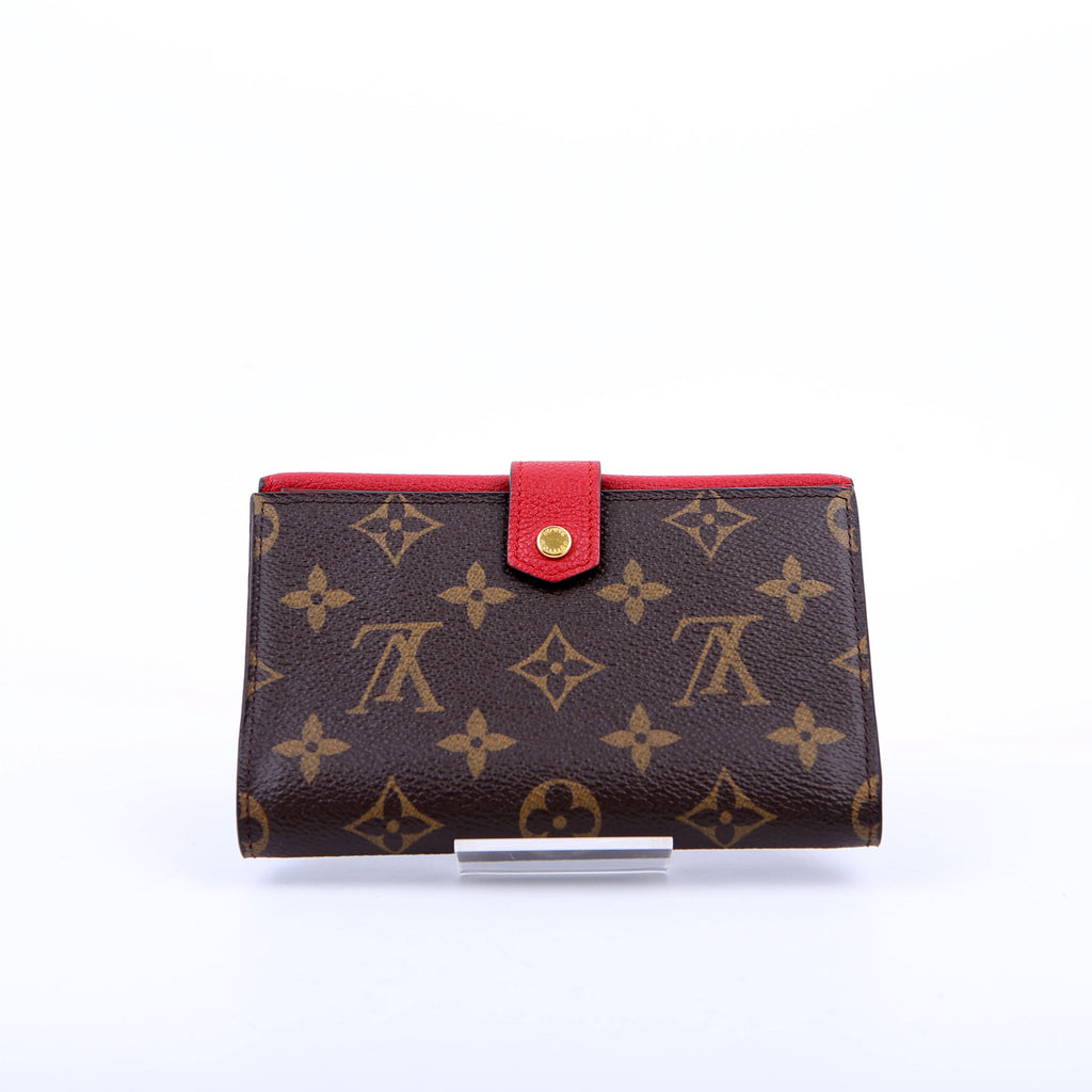 Louis Vuitton Pallas Wallet Compact Monogram Red