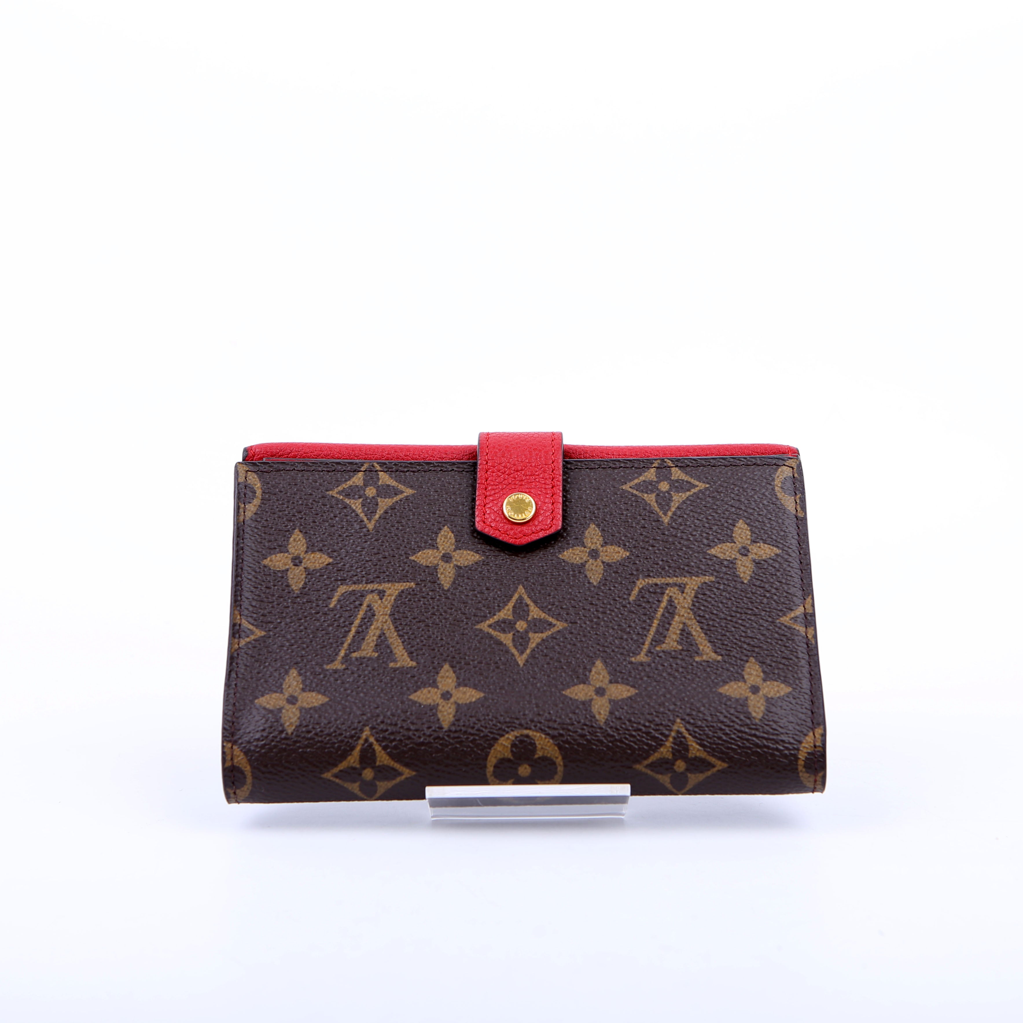 Louis Vuitton Pallas Wallet Compact Monogram Red