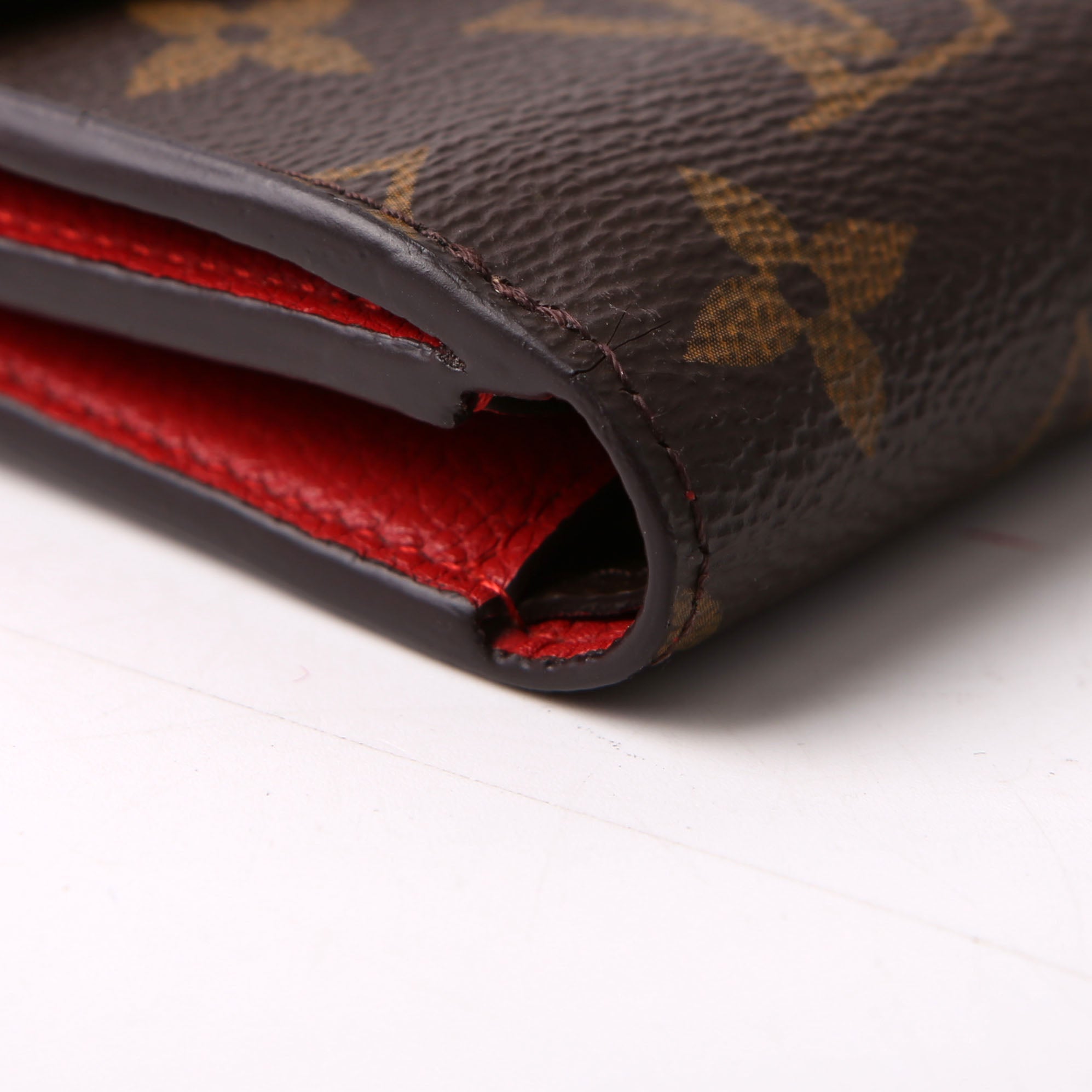 Louis Vuitton Pallas Wallet Compact Monogram Red