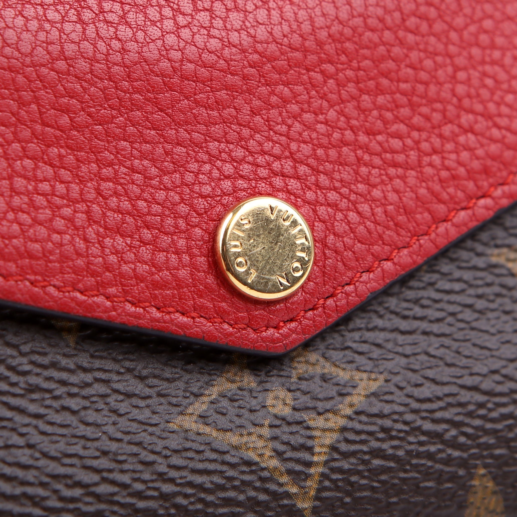 Louis Vuitton Pallas Wallet Compact Monogram Red