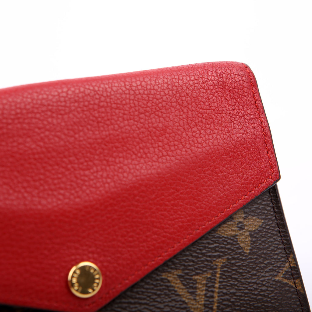 Louis Vuitton Pallas Wallet Compact Monogram Red