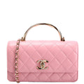 Chanel Crystal CC Top Handle Phone Holder Lambskin (RFID) Pink/Gold