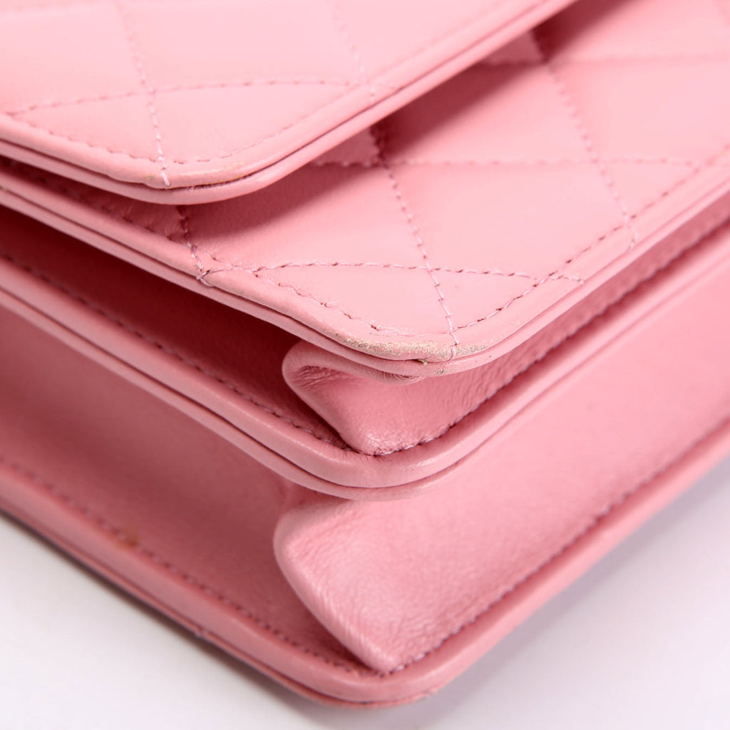 Chanel Crystal CC Top Handle Phone Holder Lambskin (RFID) Pink/Gold
