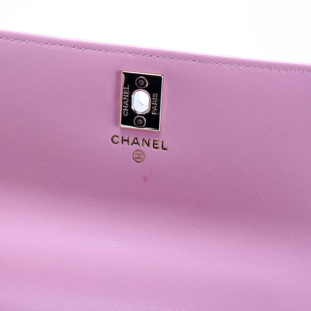 Chanel Crystal CC Top Handle Phone Holder Lambskin (RFID) Pink/Gold