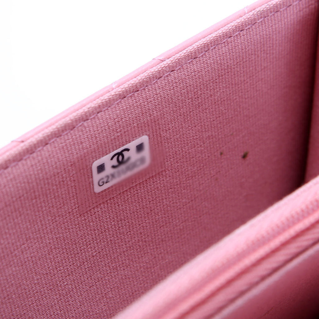 Chanel Crystal CC Top Handle Phone Holder Lambskin (RFID) Pink/Gold