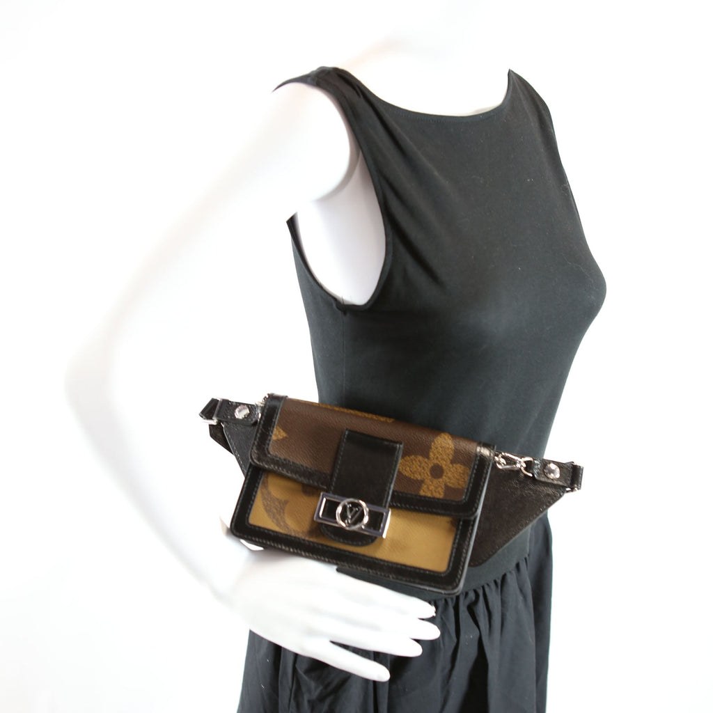 Louis Vuitton Dauphine Belt Bag Reversed Monogram Black