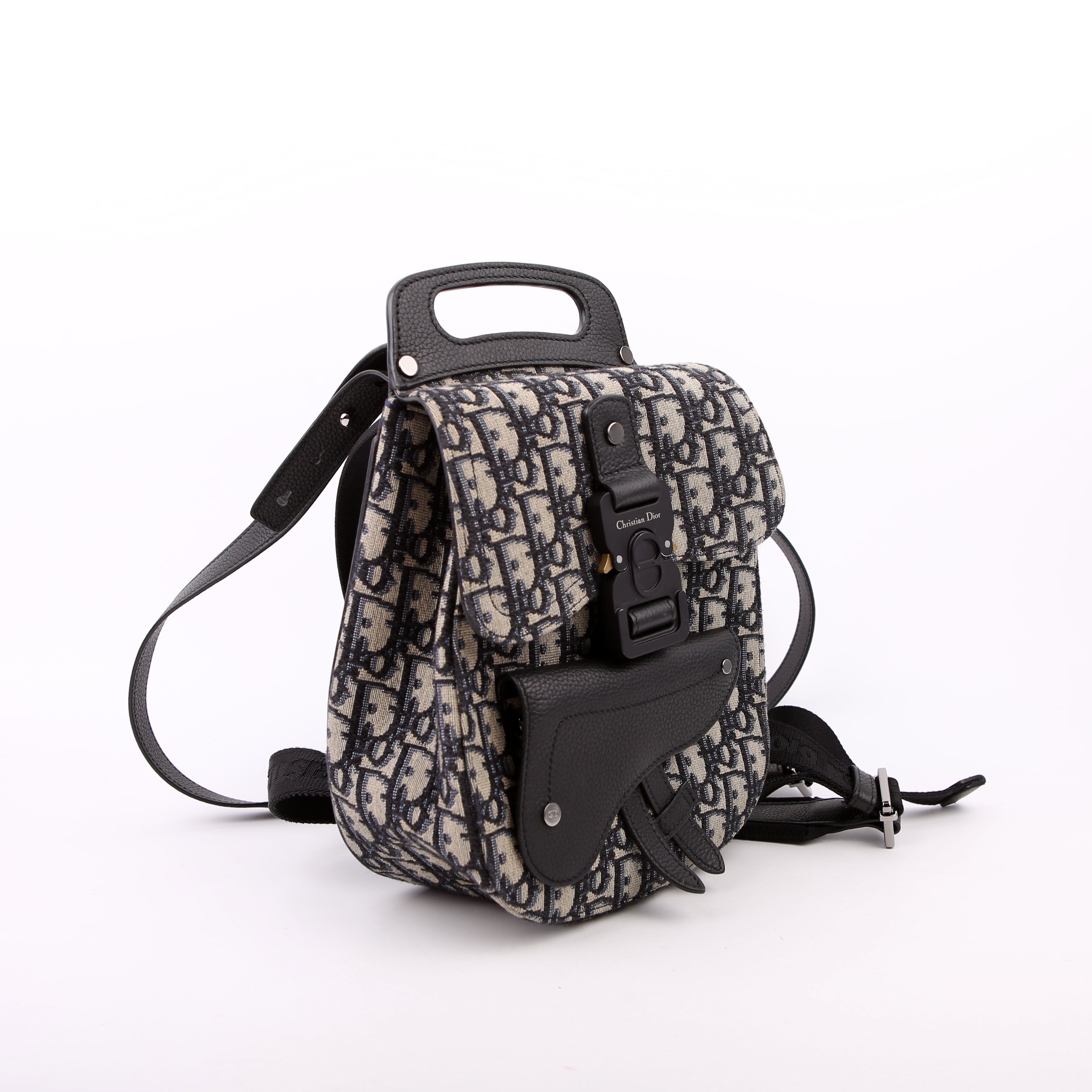 Christian Dior Saddle Backpack XS Oblique Blue