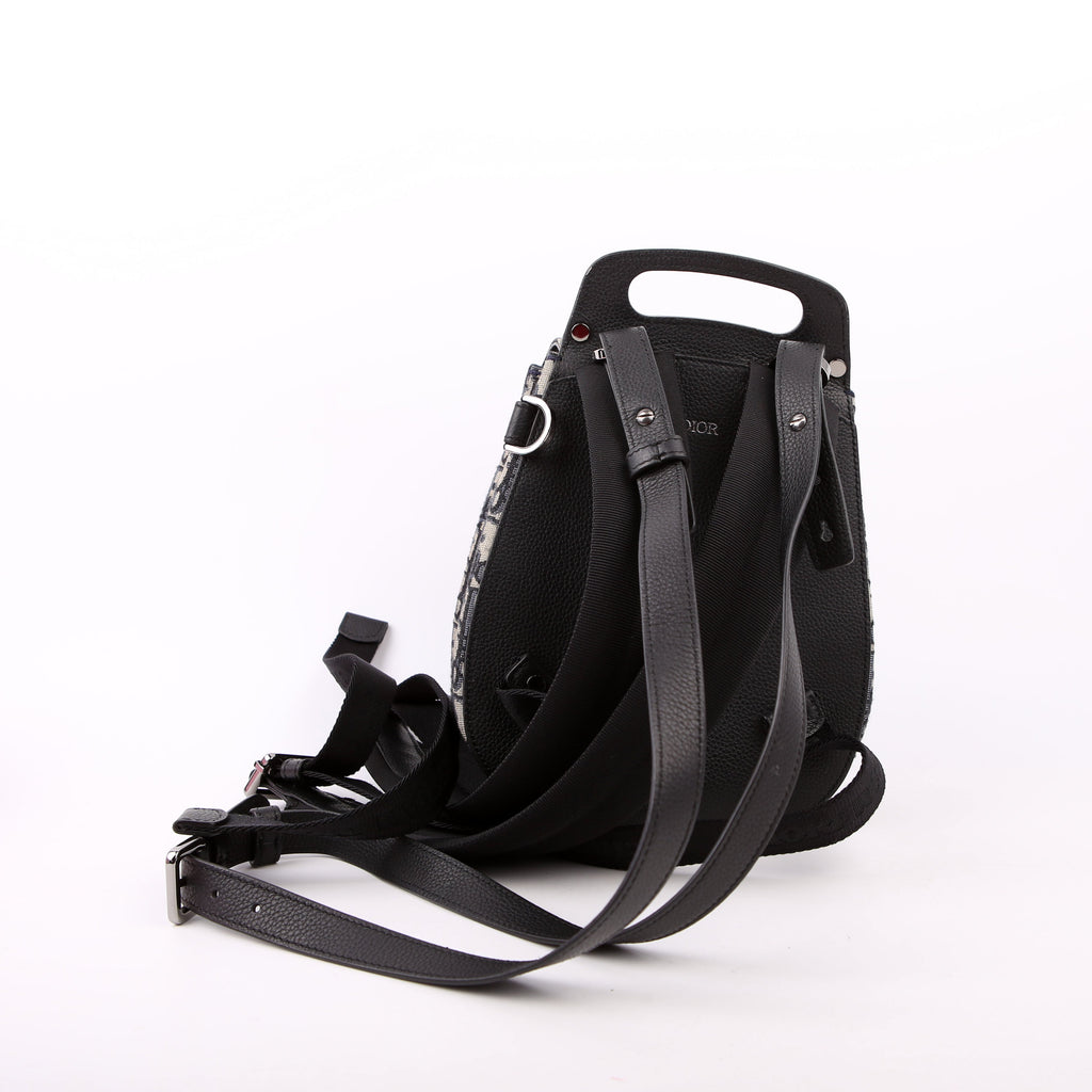 Christian Dior Saddle Backpack XS Oblique Blue