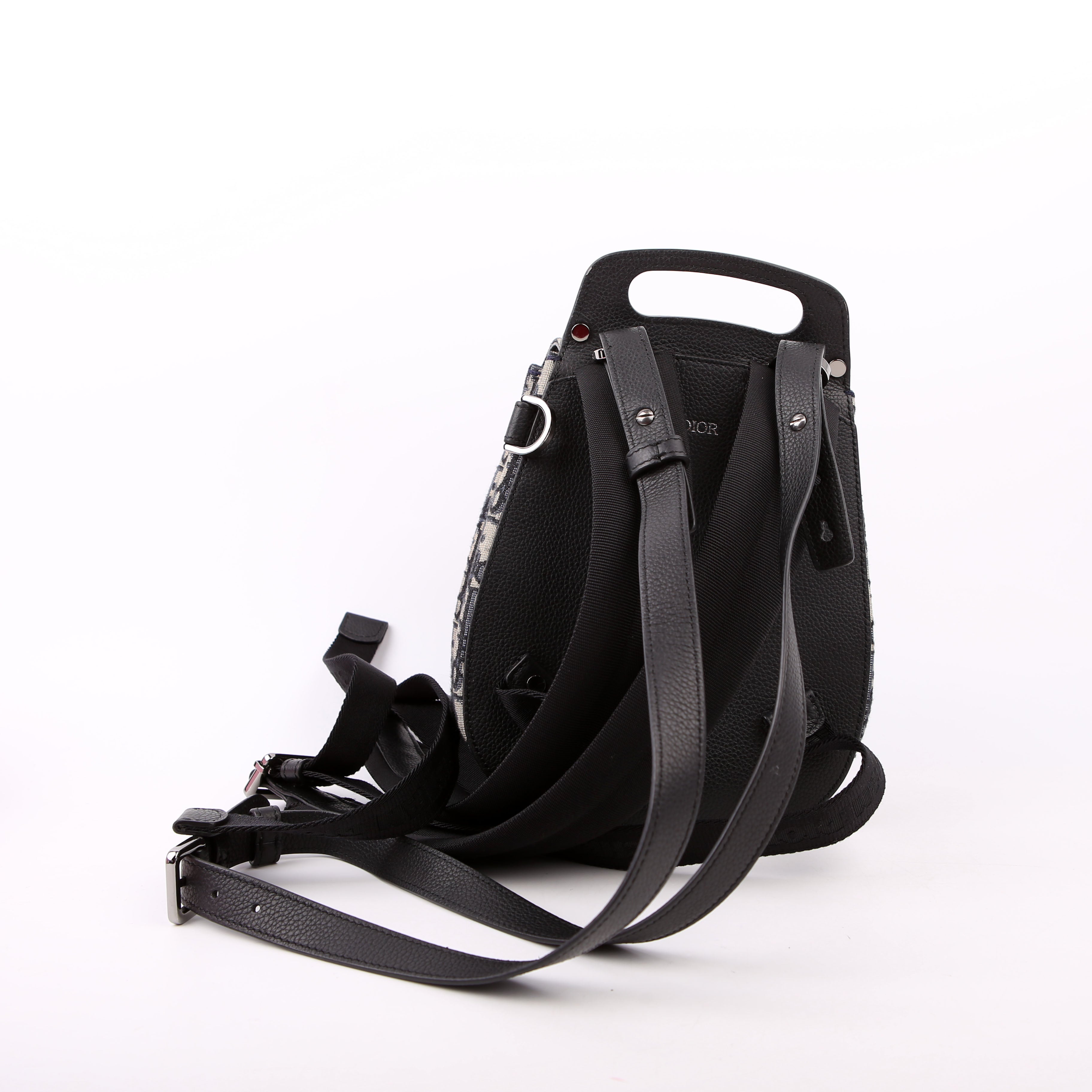 Christian Dior Saddle Backpack XS Oblique Blue