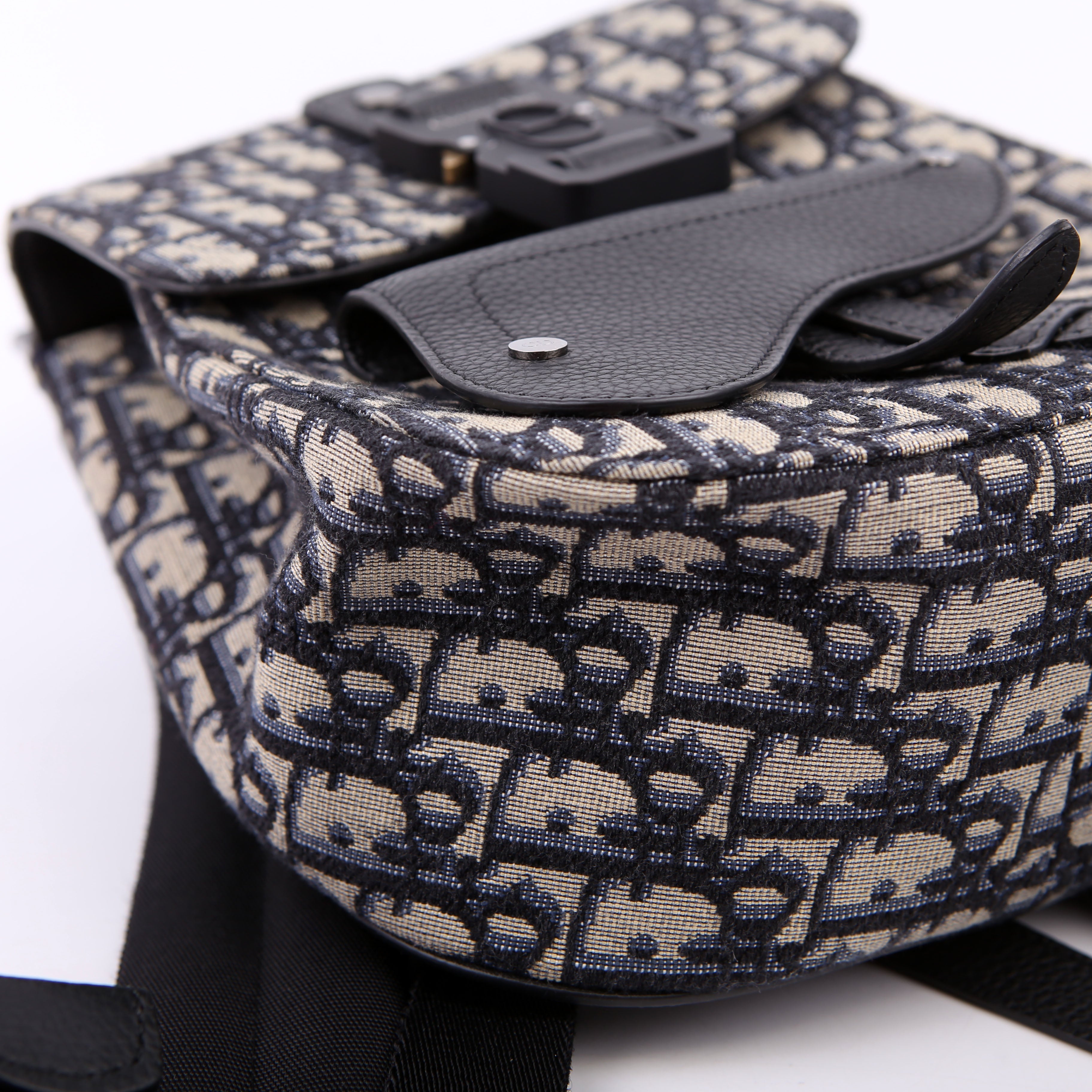 Christian Dior Saddle Backpack XS Oblique Blue