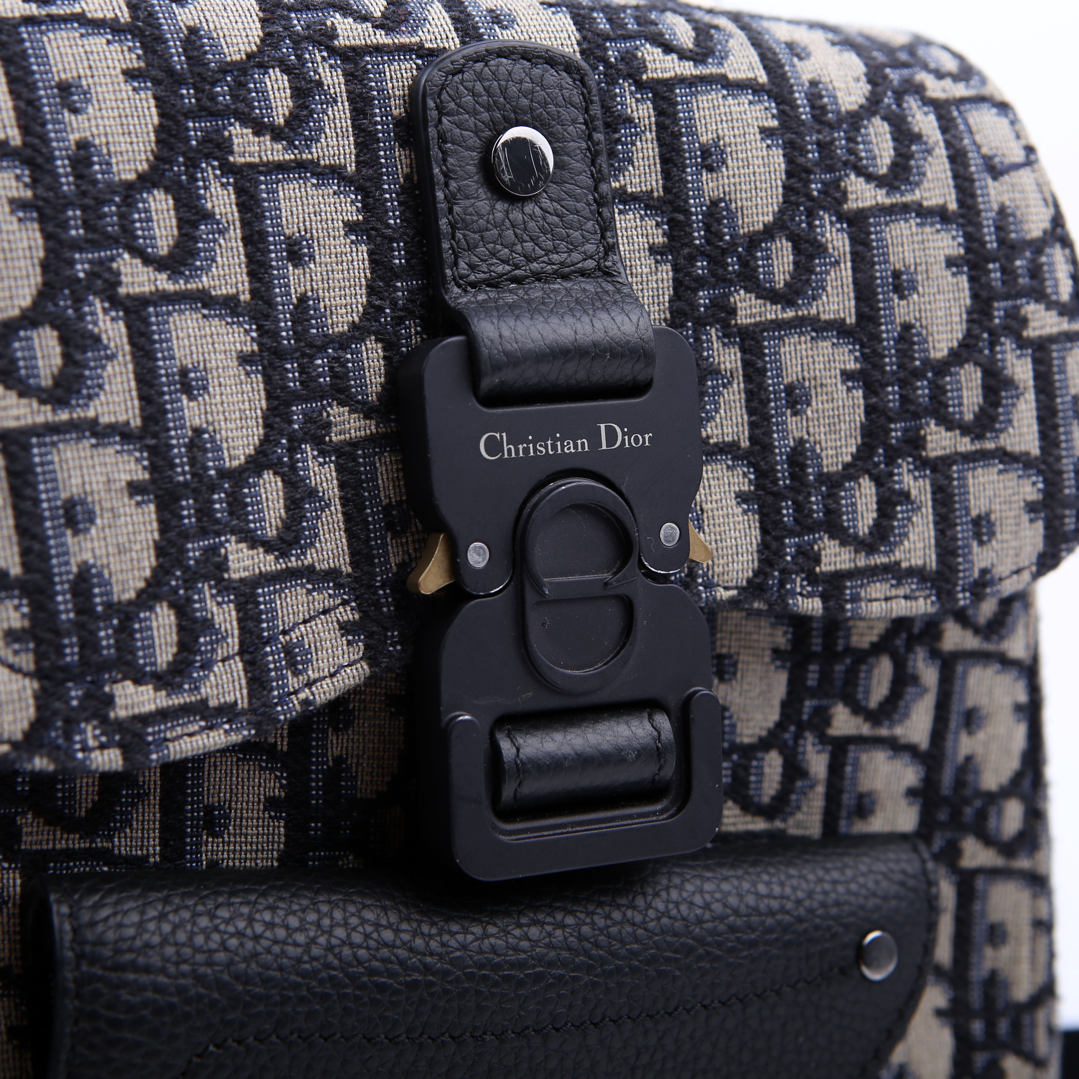 Christian Dior Saddle Backpack XS Oblique Blue