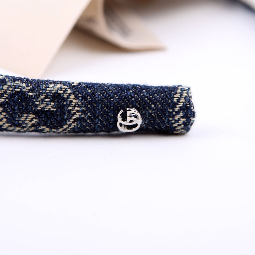 Gucci GG Denim Headband Navy