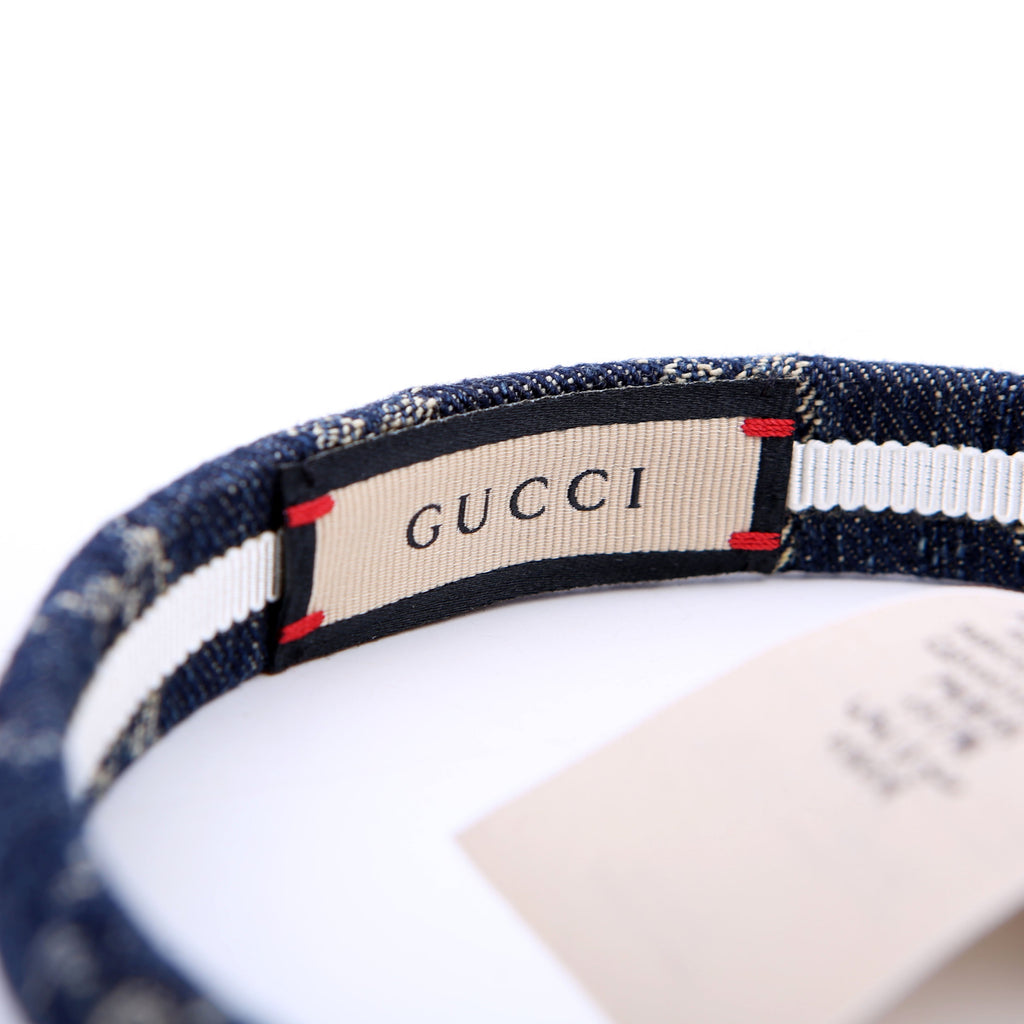 Gucci GG Denim Headband Navy