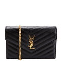 Saint Laurent Envelope Chain Wallet 393953 Black