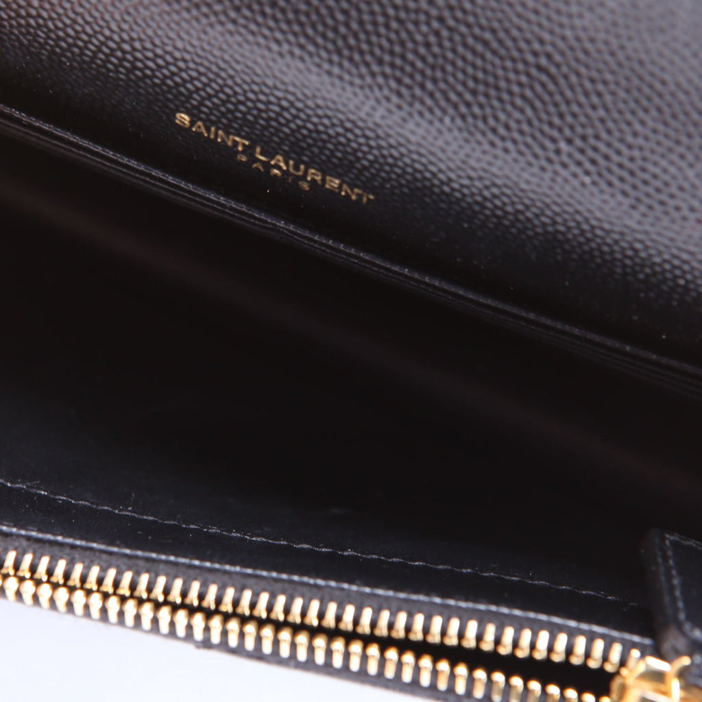 Saint Laurent Envelope Chain Wallet 393953 Black