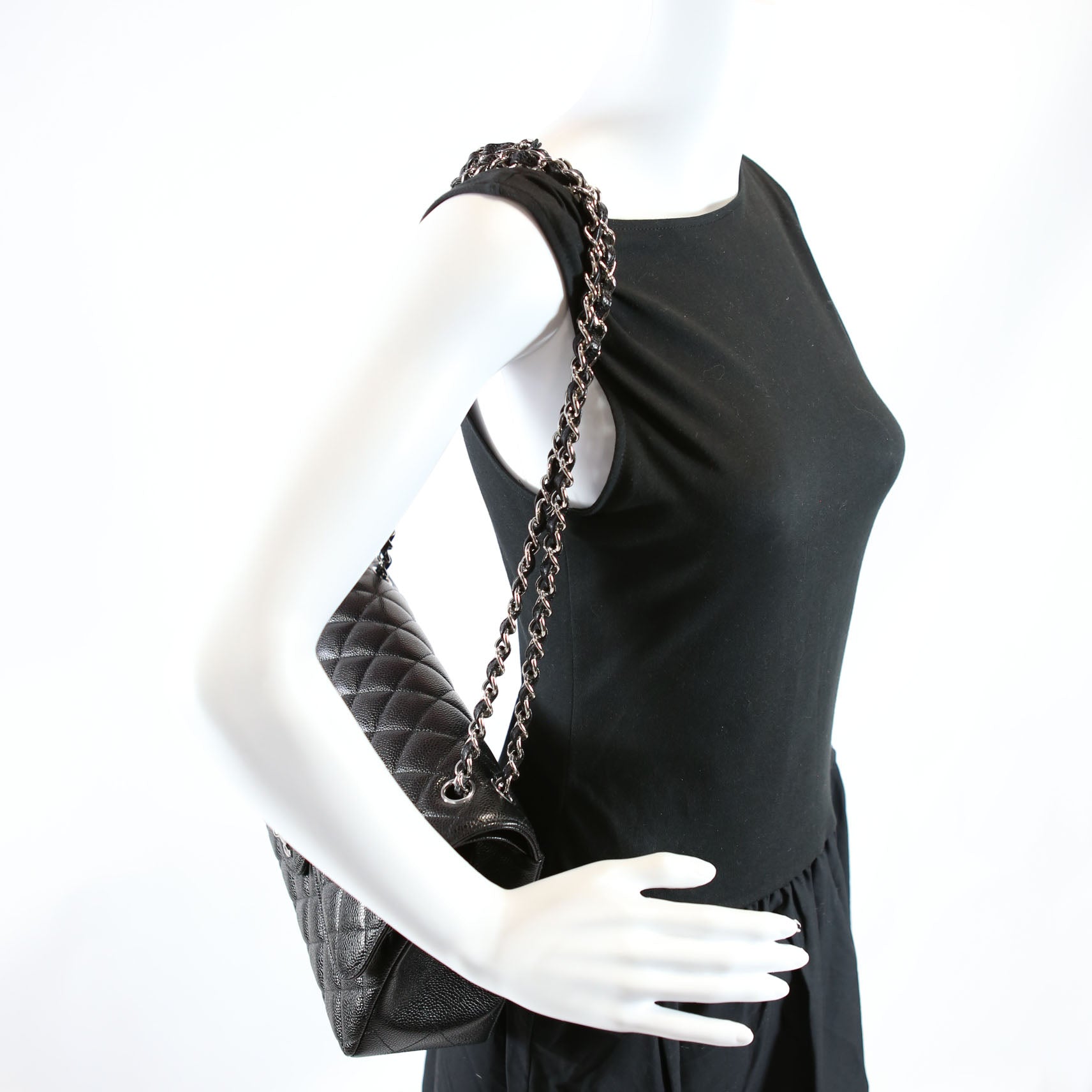 Chanel Classic Flap Jumbo Caviar RFID Black