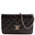 Chanel Wallet On Chain CC Quilted Caviar RFID Black