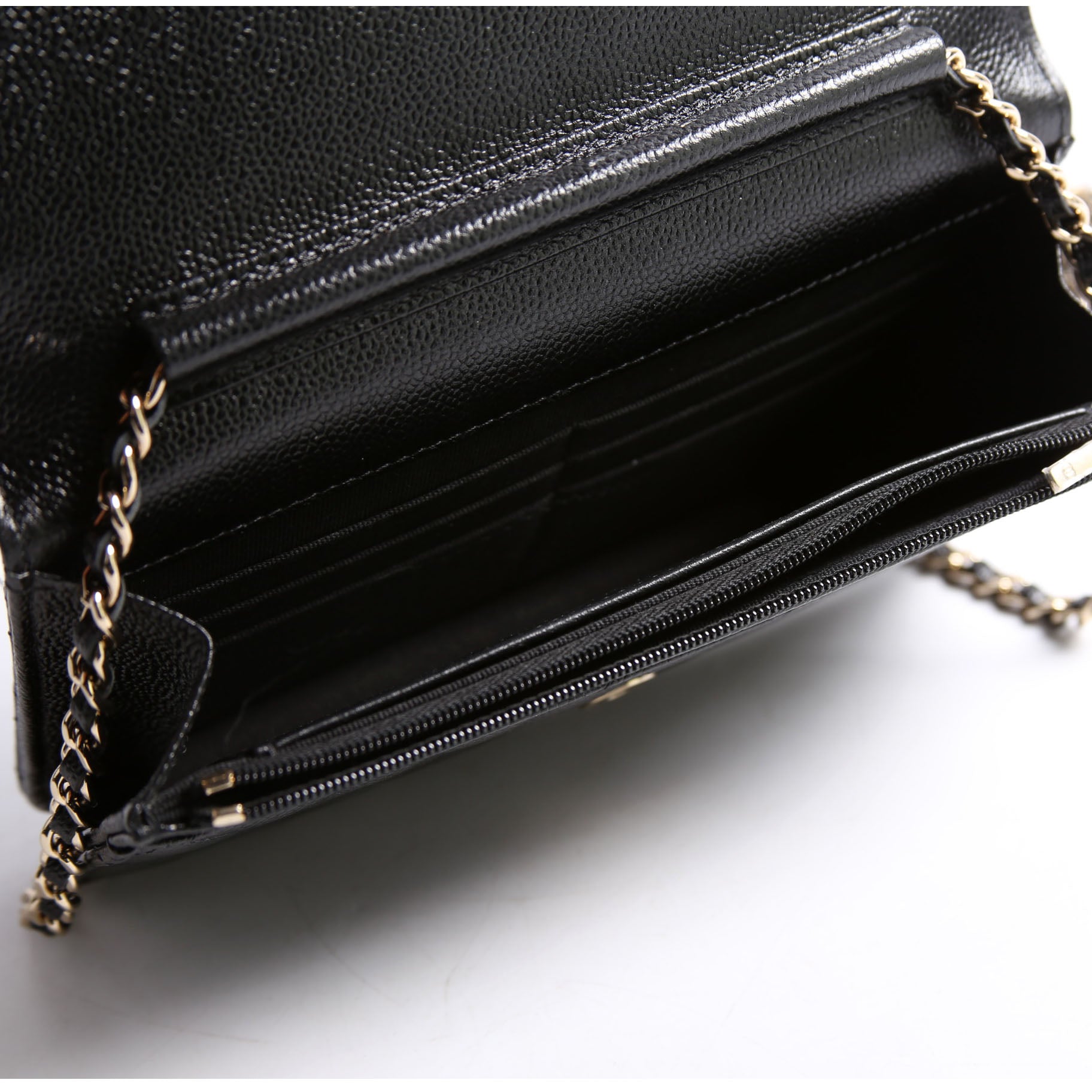 Chanel Wallet On Chain CC Quilted Caviar RFID Black