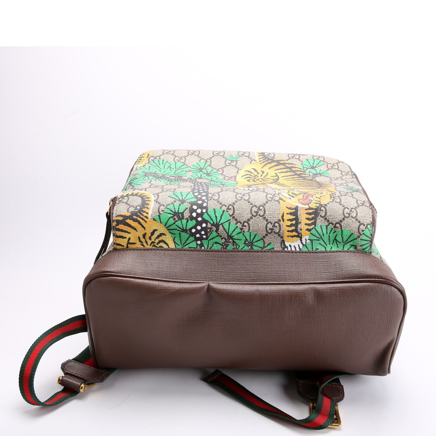 Gucci 428027 GG Supreme Bengal Backpack Beige/Multicolor