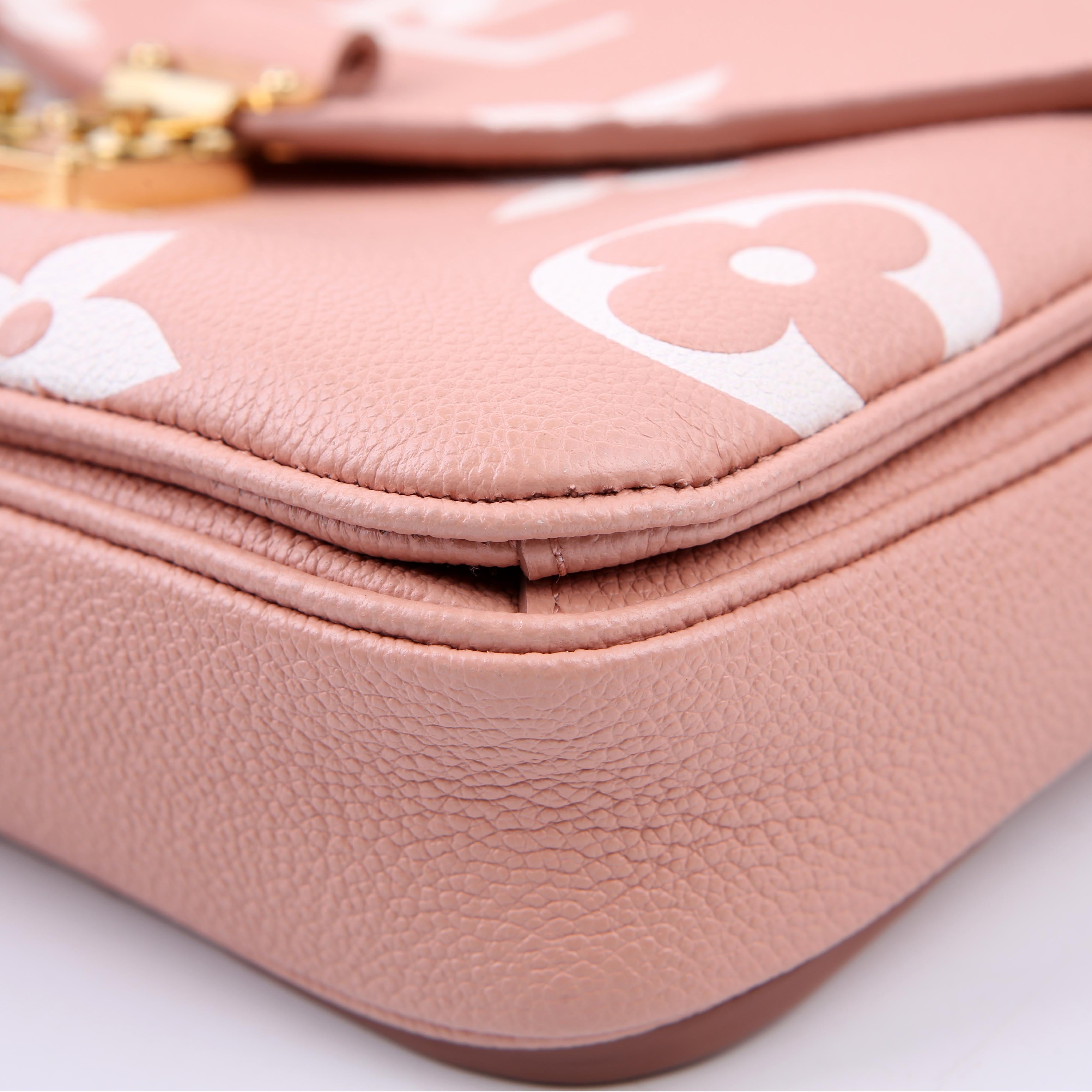 Louis Vuitton Pochette Metis Empreinte Bicolor Pink