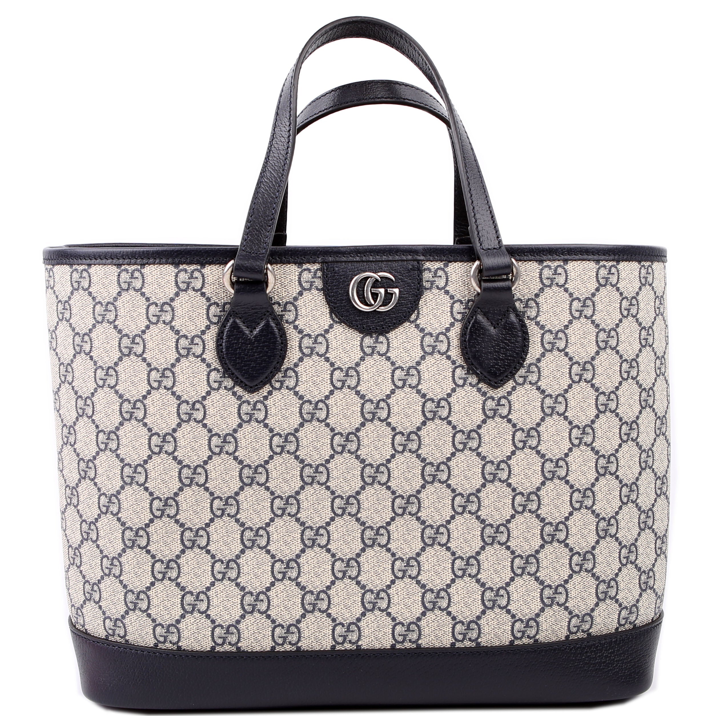 Gucci 765043 GG Supreme Ophidia Shoulder Tote Medium Blue